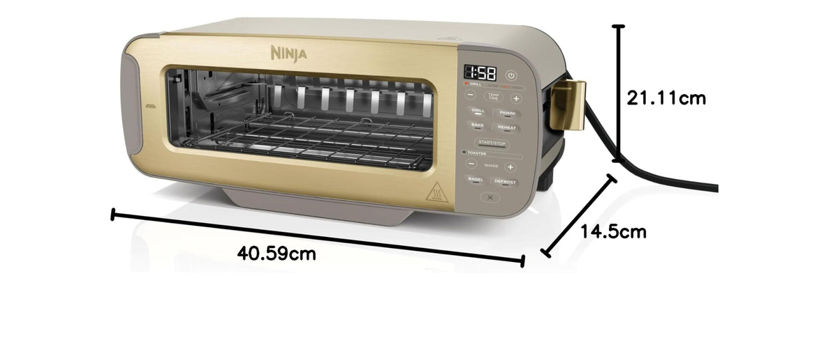 Ninja Foodi 3-in-1 Toaster, Elektrogrill mit Deckel, ST202EUSTGD