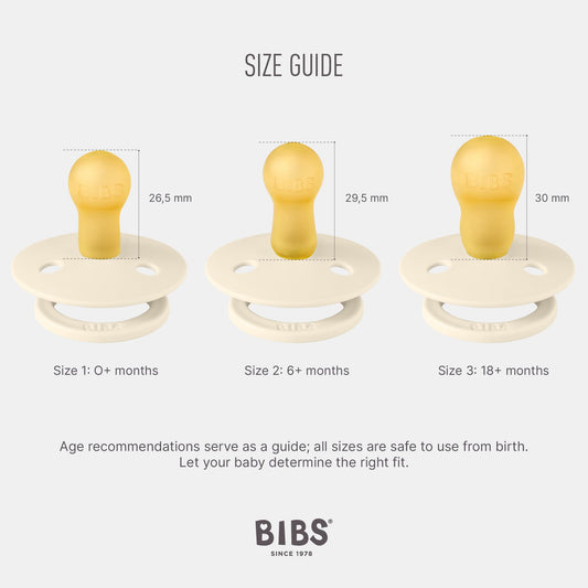 BIBS Colour Schnuller 2er-Pack, BPA-frei, Kirschform Nippel. Naturkautschuk/Latex, Hergestellt in Dänemark. Größe 1 | 0+ Monate | 2-Pack, Baby Blue/Baby Blue