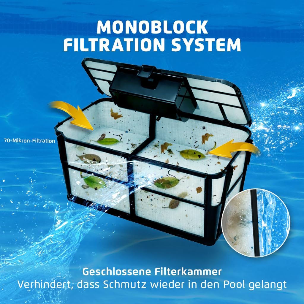 Dolphin (NEW Nautilus EON 100 Poolroboter Boden und Wand, Treppen, Wasserlinienreinigung, Feiner Filter, UltraRun-Reinigungen, App-Steuerung, Intelligente Navigation, Eingelassene Pools bis zu 15m