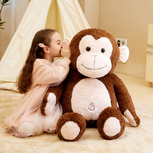 IKASA Groß AFFE Kuscheltier Riesen Stofftier,78cm Gross Plüschtier Riesige Plüsch Spielzeug Jumbo Plüschtiere,Geschenk für Kinder