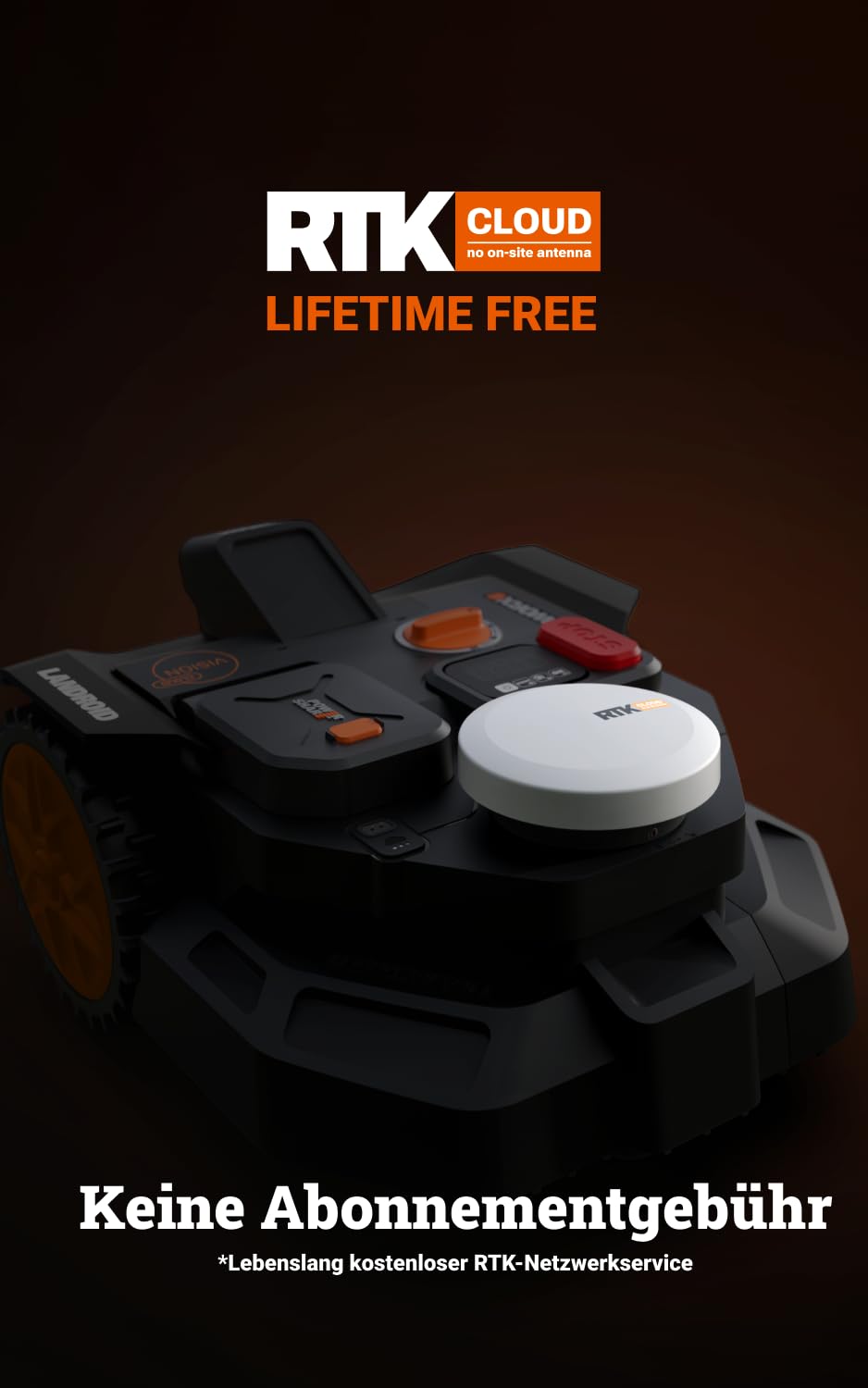 Worx Vision Cloud WR306E, 2WD Mähroboter ohne Begrenzungskabel, 600 m²