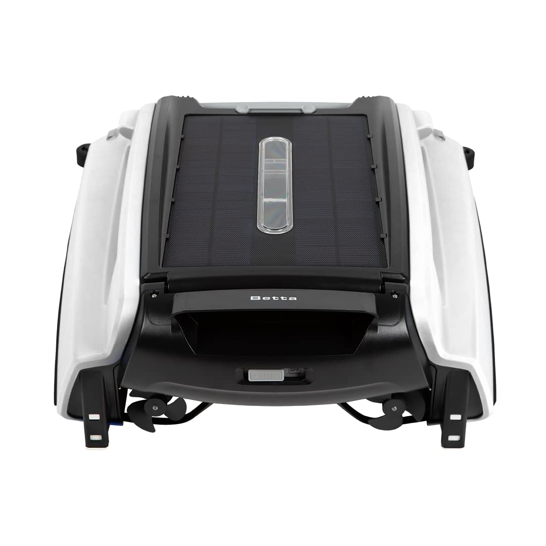 Betta SE Solar Pool Skimmer Roboter, Poolroboter Oberflächenreiniger – 30h Akku, Salzwasserbeständig, Smarte Hindernisvermeidung, 24/7 Automatische Reinigung (Weiß)