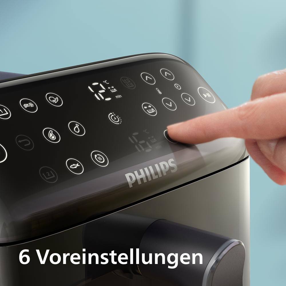 Philips Stacked Airfryer 4000 Serie Heißluftfritteuse, Schwarz, 10 L