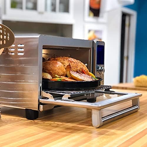 NUWAVE Bravo Air Fryer Toaster Smart Oven, 12in1 ArbeitsplattenKonvektion, 30QT XL Kapazität, 50 ° 400 °F Temperaturregelungen, obere und untere Heizung Anpassungen 0%100% gebürstete