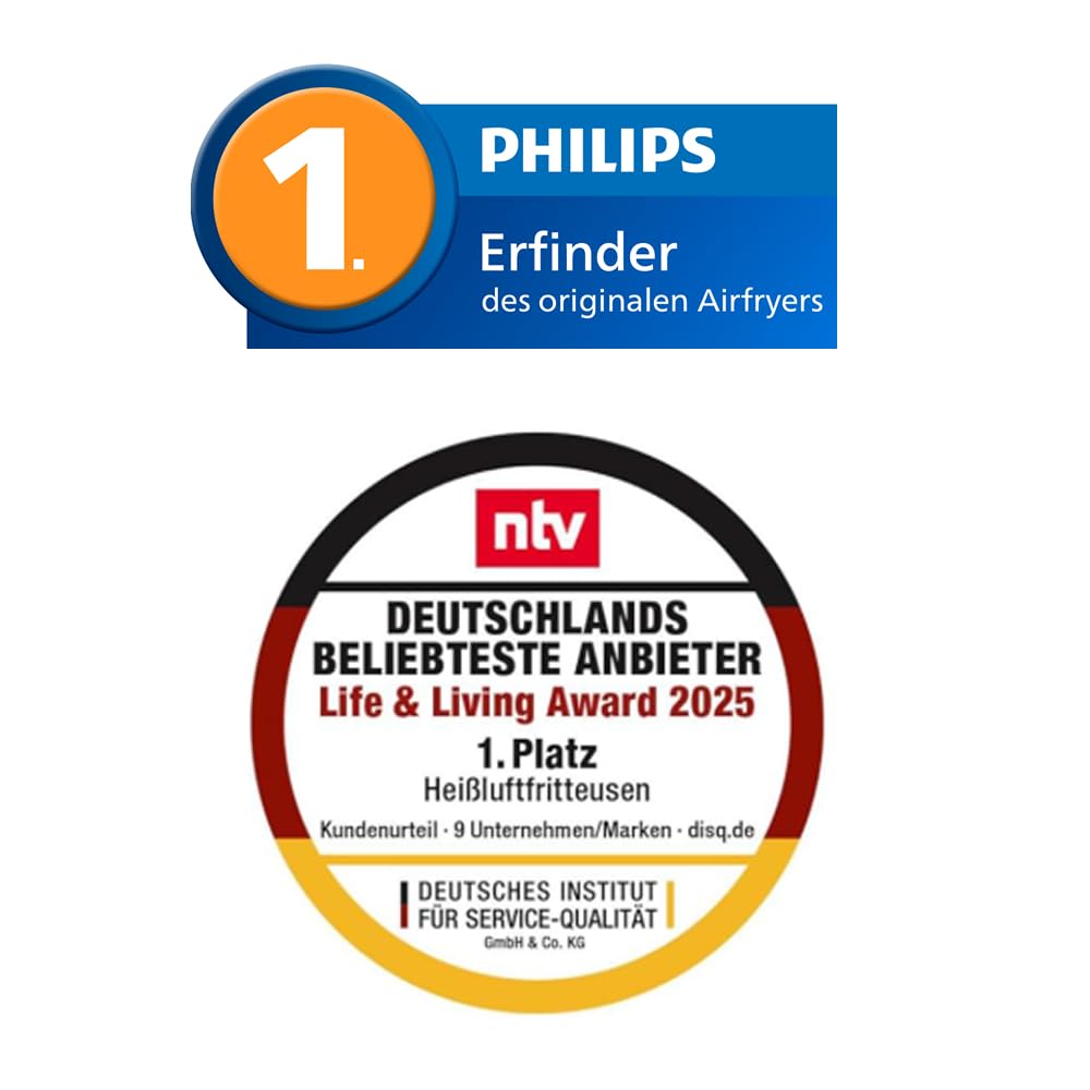 Philips Stacked Airfryer 4000 Serie Heißluftfritteuse, Schwarz/Grau, 10 L