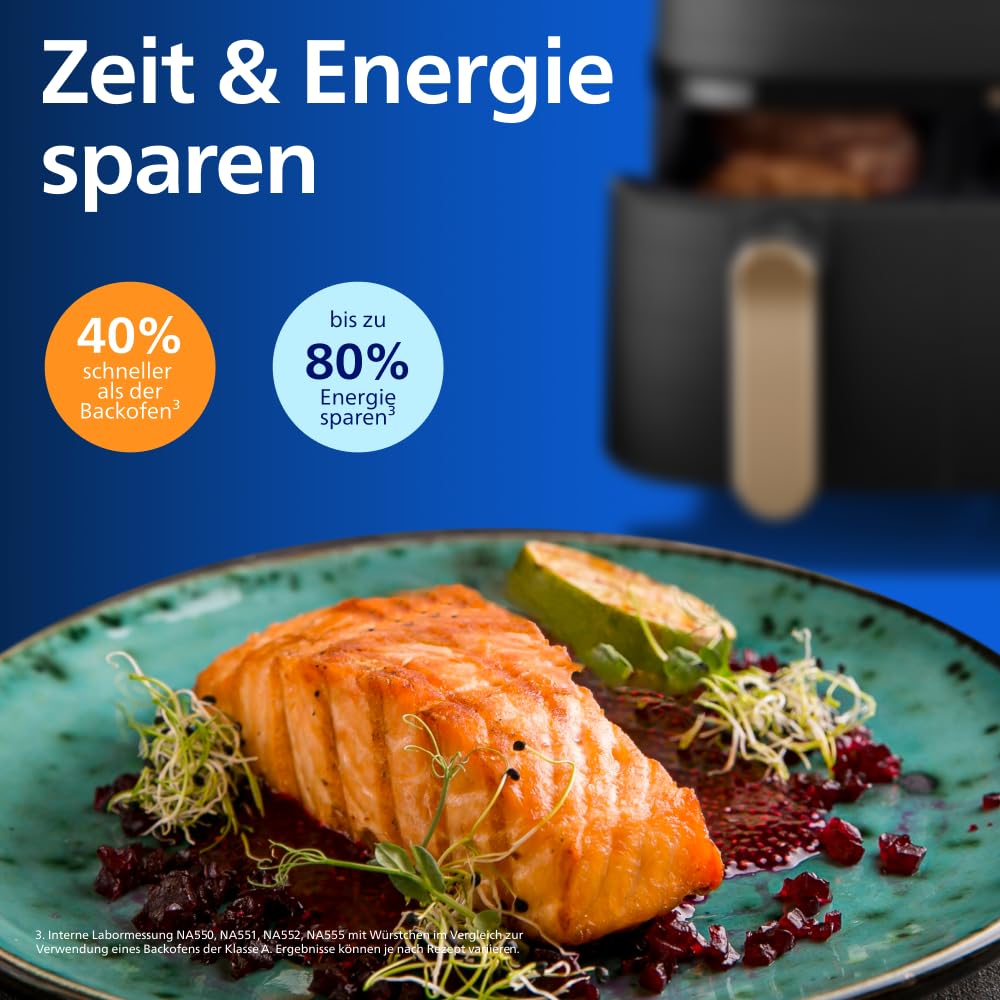 Philips Steam Airfryer 5000 Heißluftfritteuse, Schwarz/Kupfer, 9 L