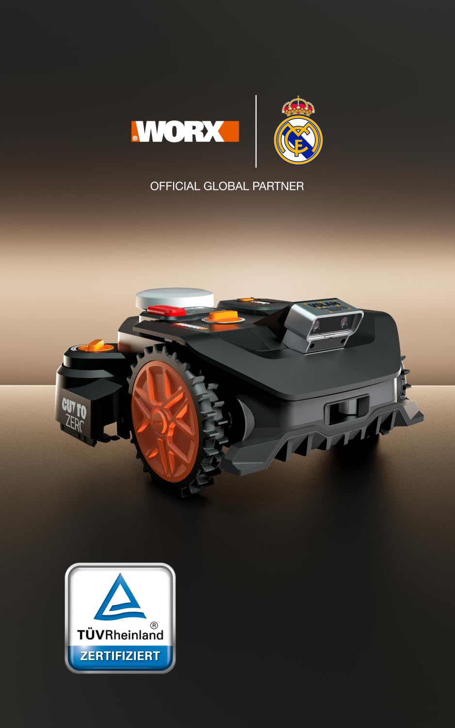 Worx Vision Cloud WR306E, 2WD Mähroboter ohne Begrenzungskabel, 600 m²