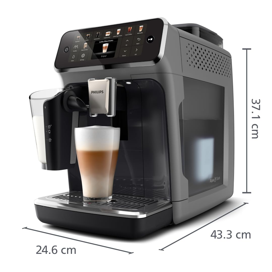 PHILIPS Kaffeevollautomat LatteGo 5500 Serie, Schwarz, 20 Spezialitäten