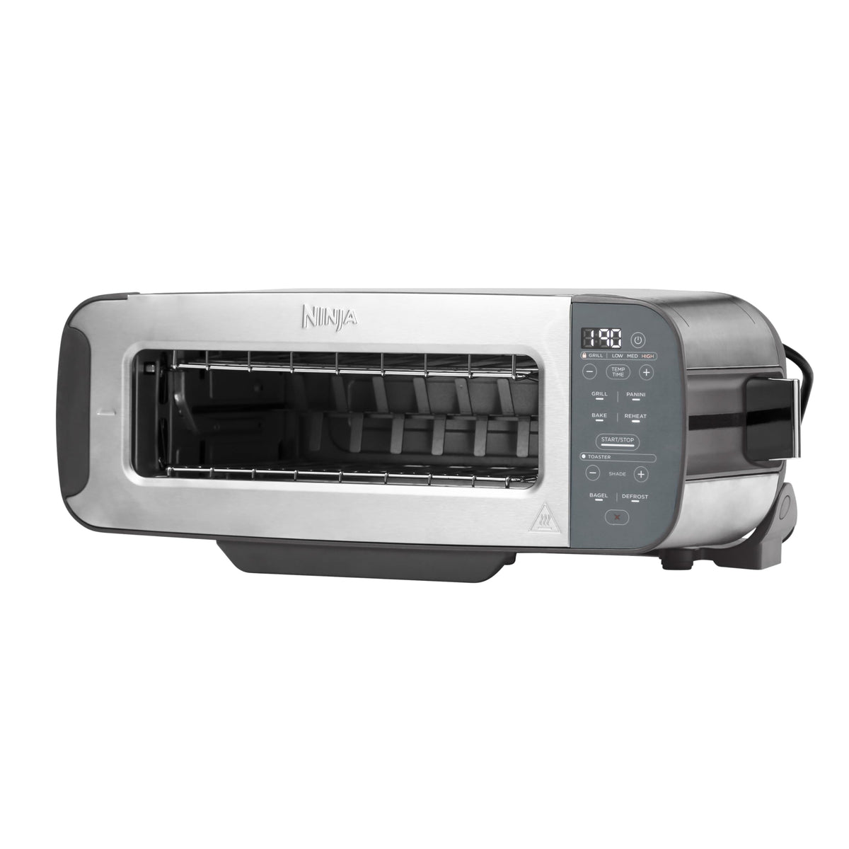 Ninja Foodi 3-in-1 Toaster, Elektrogrill mit Deckel, Edelstahl, ST202EU