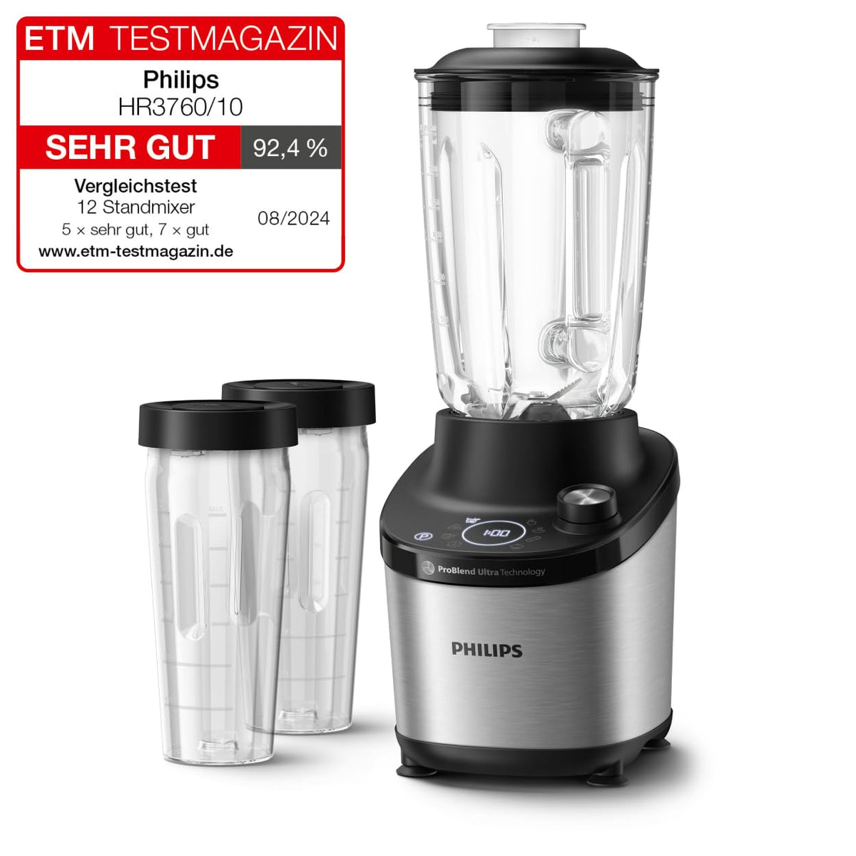 Philip Standmixer 7000 Serie, Edelstahl, 1.500 W