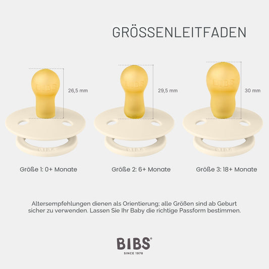 BIBS Colour Schnuller, 0-6 Monate, 2er-Pack, Dusty Pink/Cora