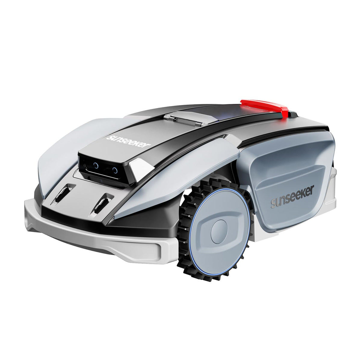 Sunseeker S5 Mähroboter ohne Begrenzungskabel AWD Allradantrieb, 60% Steigungsfähigkeit, 1600㎡ Rasenabdeckung, RTK + Vision, Intelligenter Rasenmäher für Große Gärten