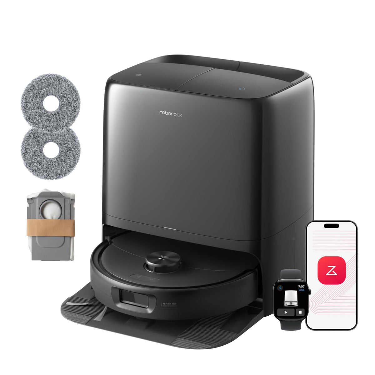 roborock Qrevo 2 Pro Saugroboter mit Wischfunktion, 25.000 Pa Saugkraft