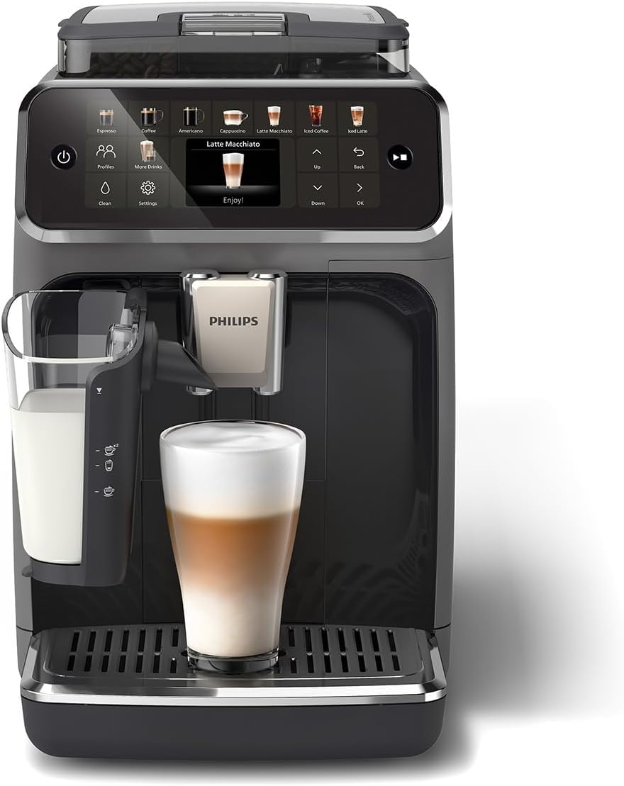 PHILIPS Kaffeevollautomat LatteGo 5500 Serie, Schwarz, 20 Spezialitäten