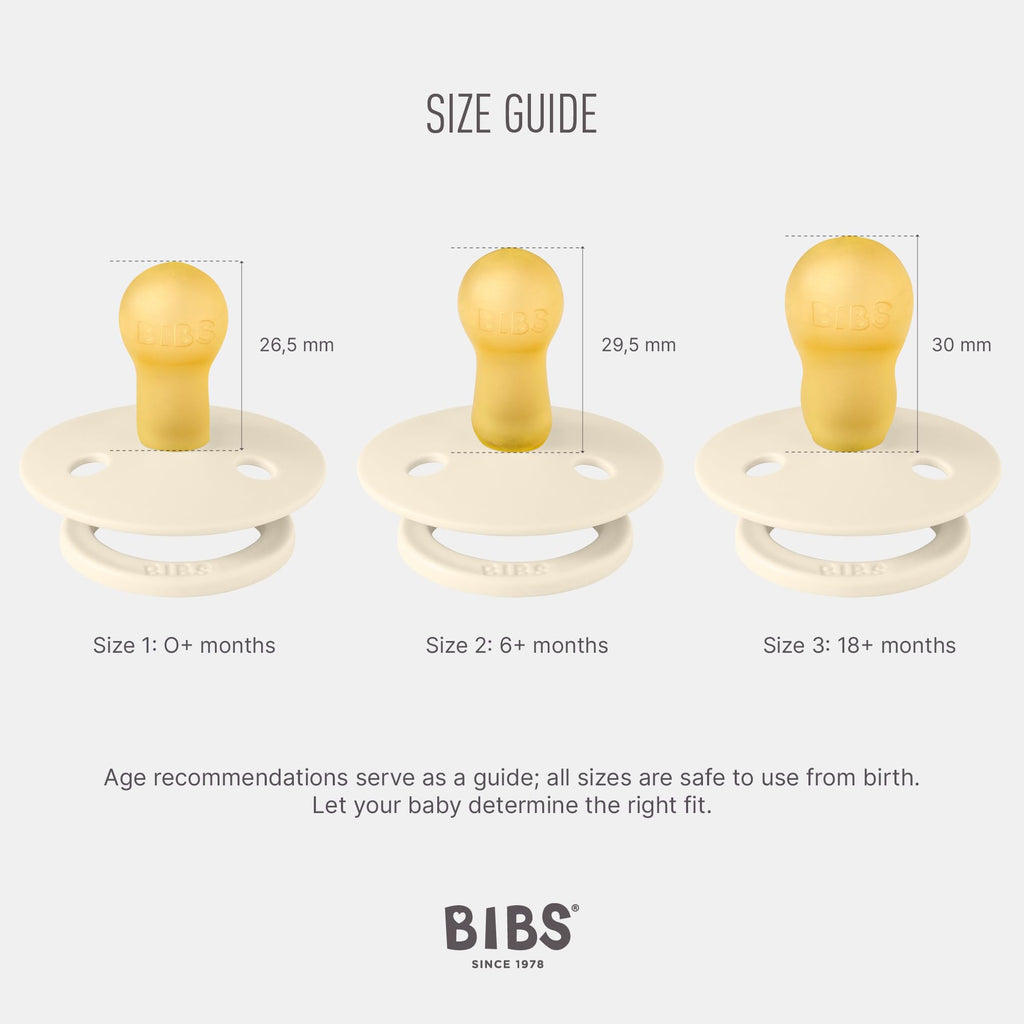 BIBS Colour Schnuller 2er-Pack, BPA-frei, Kirschform Nippel. Naturkautschuk/Latex, Hergestellt in Dänemark. Größe 1 | 0+ Monate | 2-Pack, Deep Space/Petrol