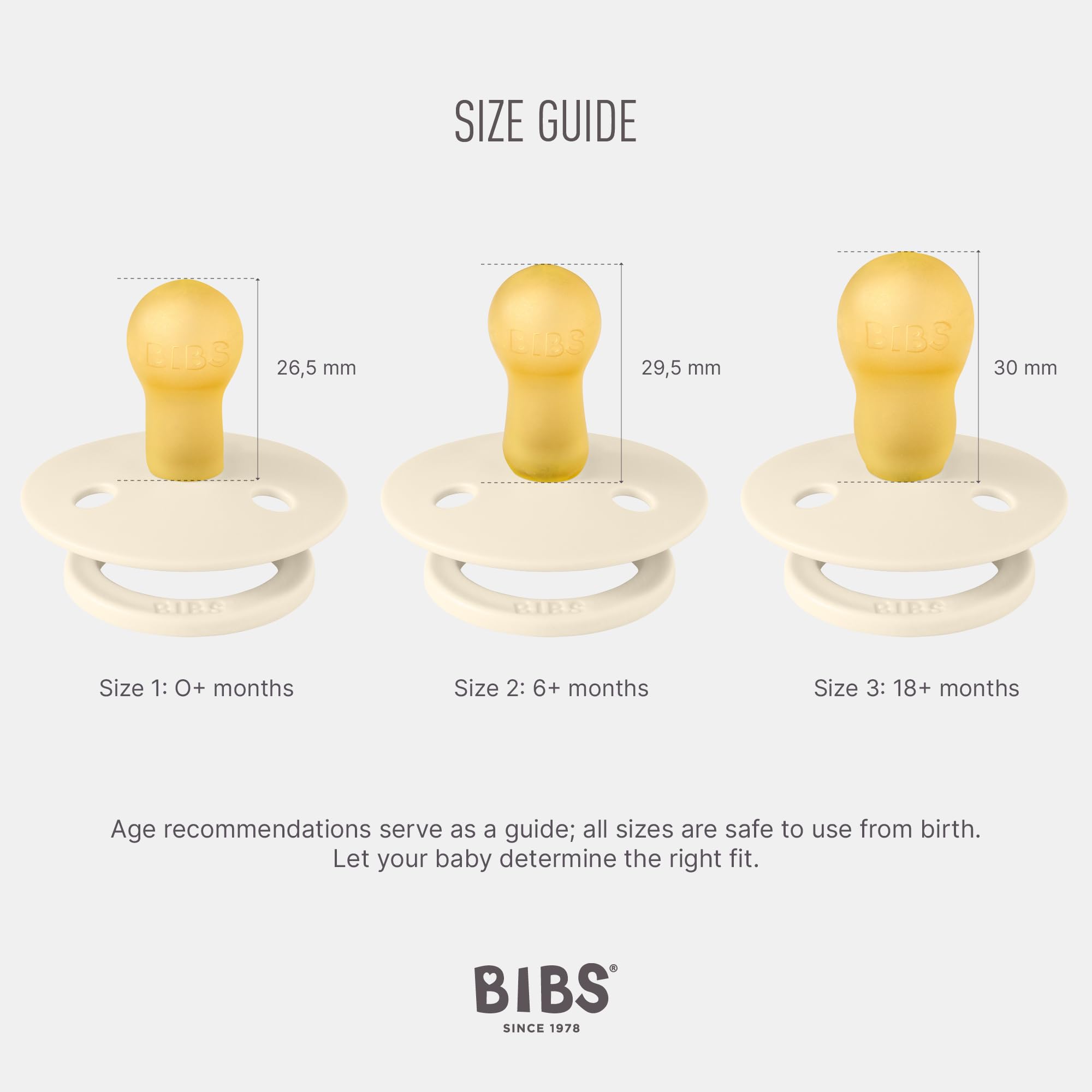 BIBS Colour Schnuller 2er-Pack, BPA-frei, Kirschform Nippel. Naturkautschuk/Latex, Hergestellt in Dänemark. Größe 1 | 0+ Monate | 2-Pack, Baby Blue/Baby Blue