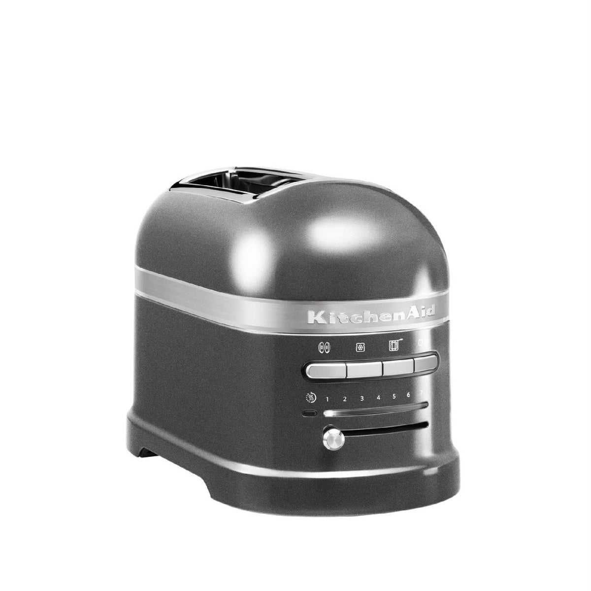 KitchenAid Toaster für 2 Scheiben mit Sandwich-Zange - Artisan - Retro Toast Machine - Verschiedene Funktionen und Bräunungsstufen - Silber