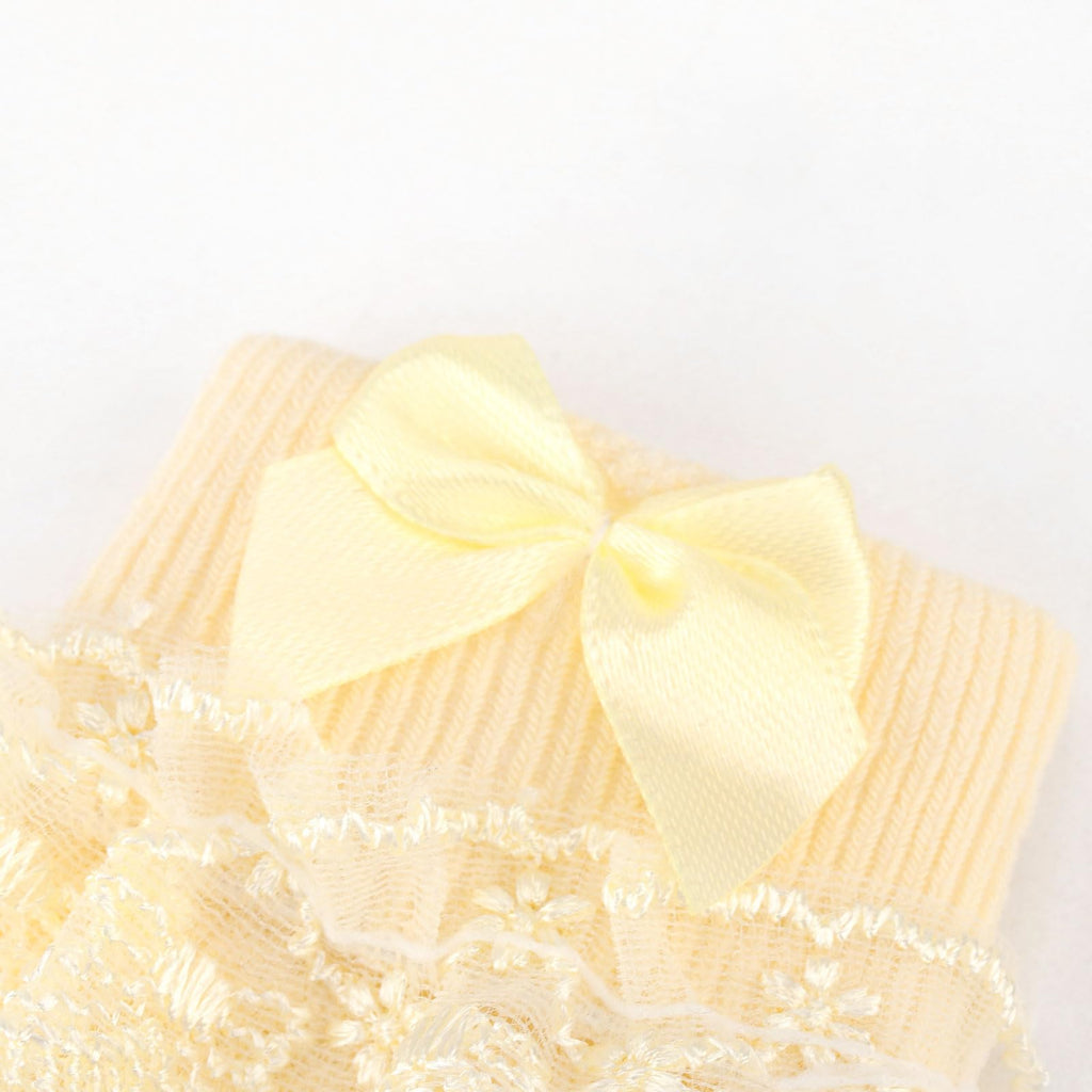 DRESHOW Säugling Spitze Schleife Socken Baby Rüschen Spitze Socken Neugeborene Kleinkinder Mädchen Socken Knöchel Kleid Socke