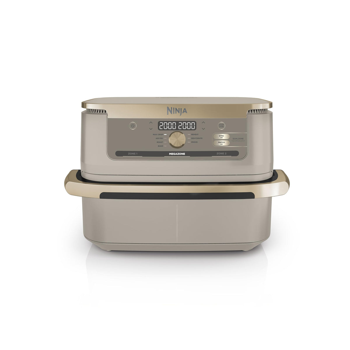 Ninja Foodi FlexDrawer Heißluftfritteuse, Dual Zone, Stone Gold AF500EUSD