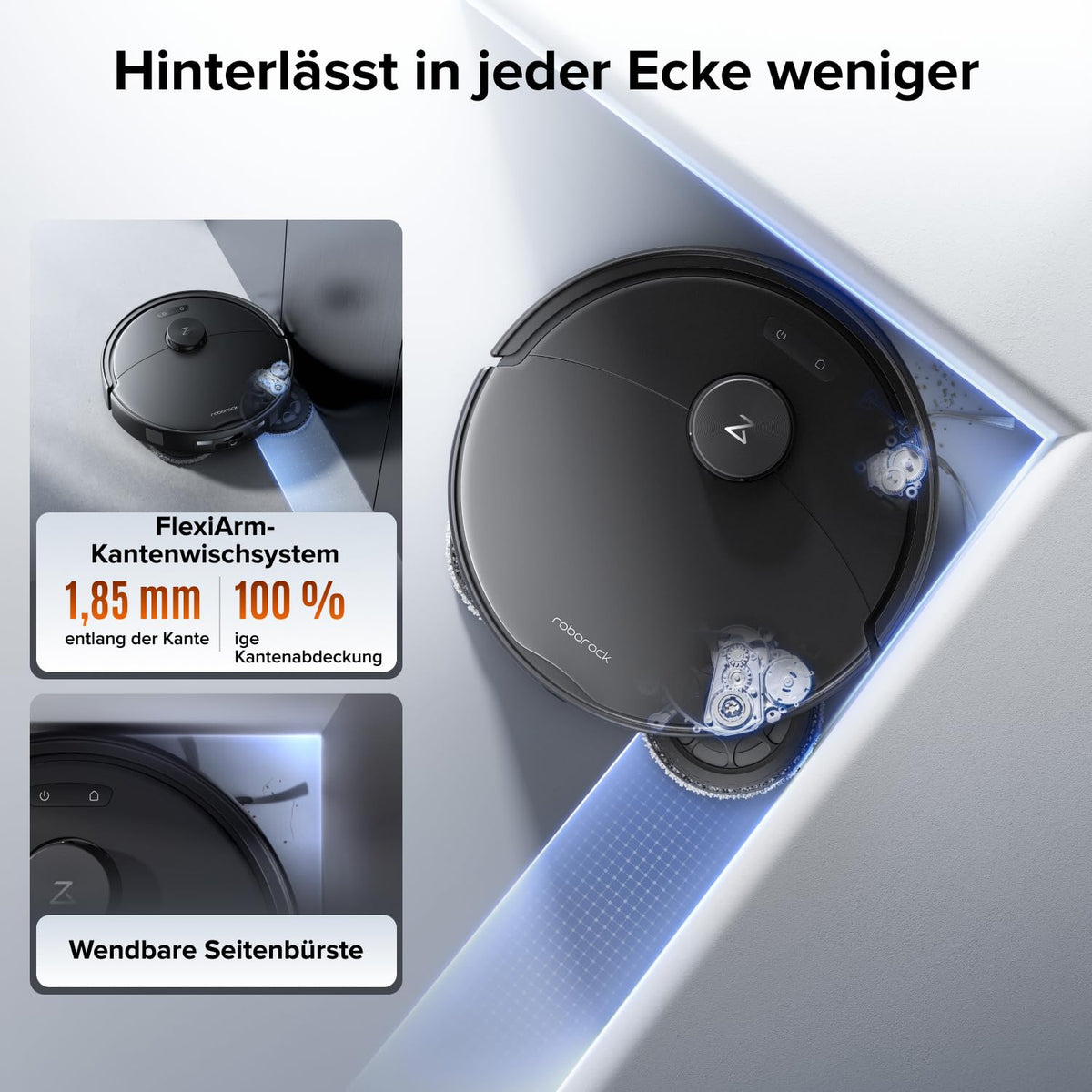 roborock Qrevo 2 Pro Saugroboter mit Wischfunktion, 25.000 Pa Saugkraft