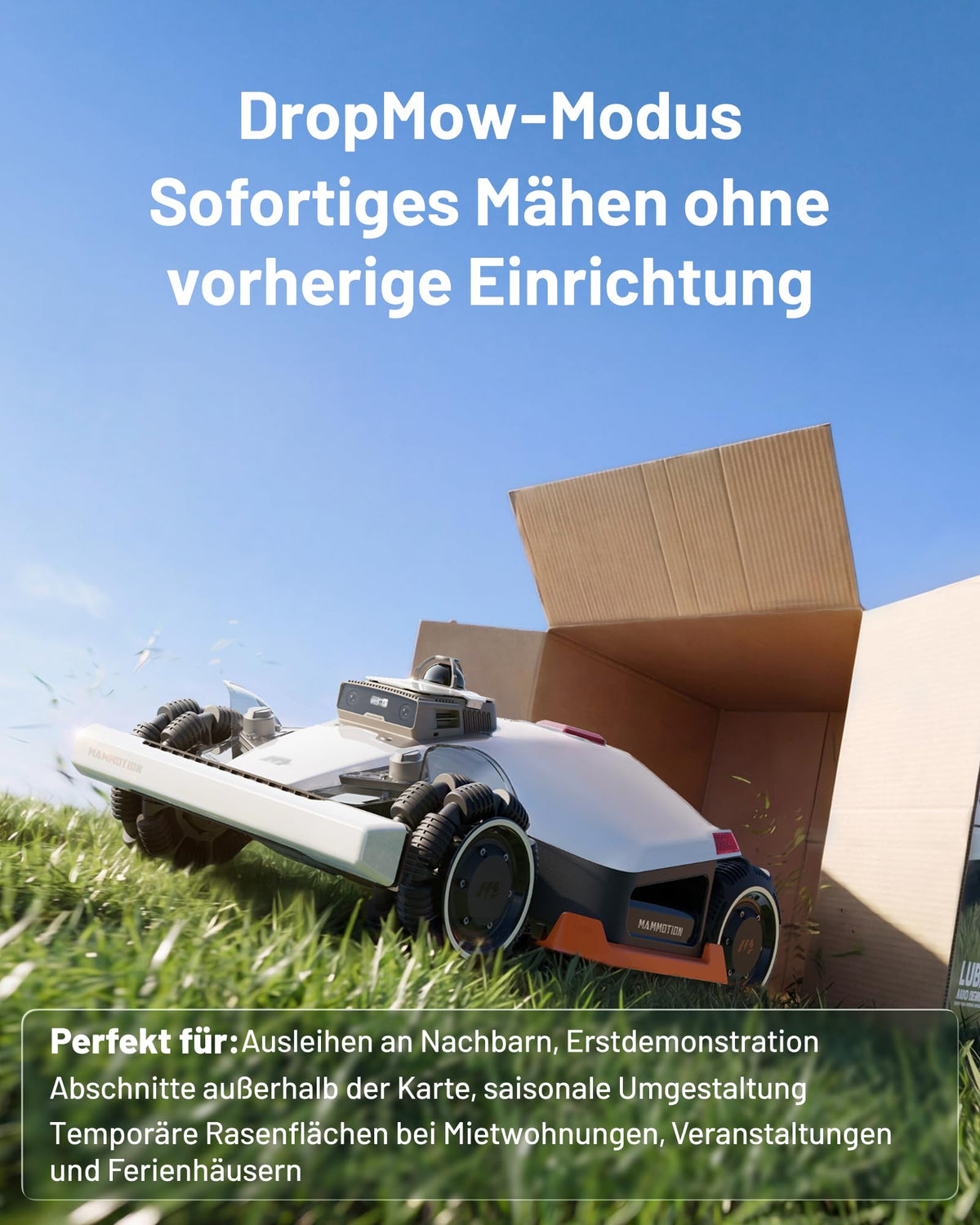 Mammotion LUBA 3 AWD 1500 Mähroboter ohne Begrenzungskabel,Empf.1500m²