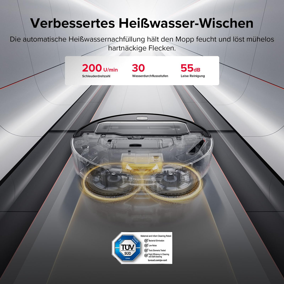 roborock Saros Z70 Saugroboter mit Wischfunktion, OmniGrip Arm, KI-gestützt