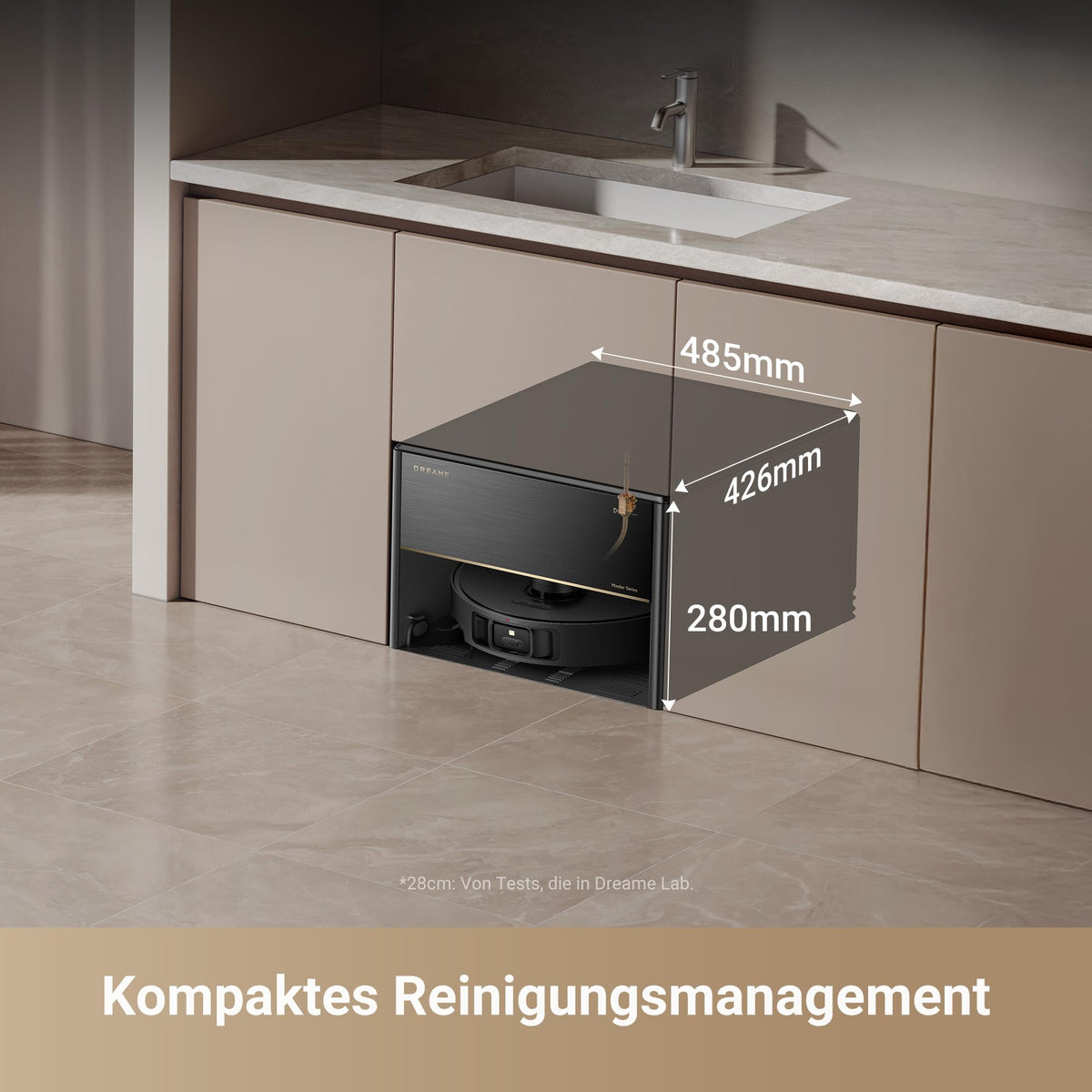 dreame X40 Master Saugroboter mit kompakter 28-cm-Basisstation