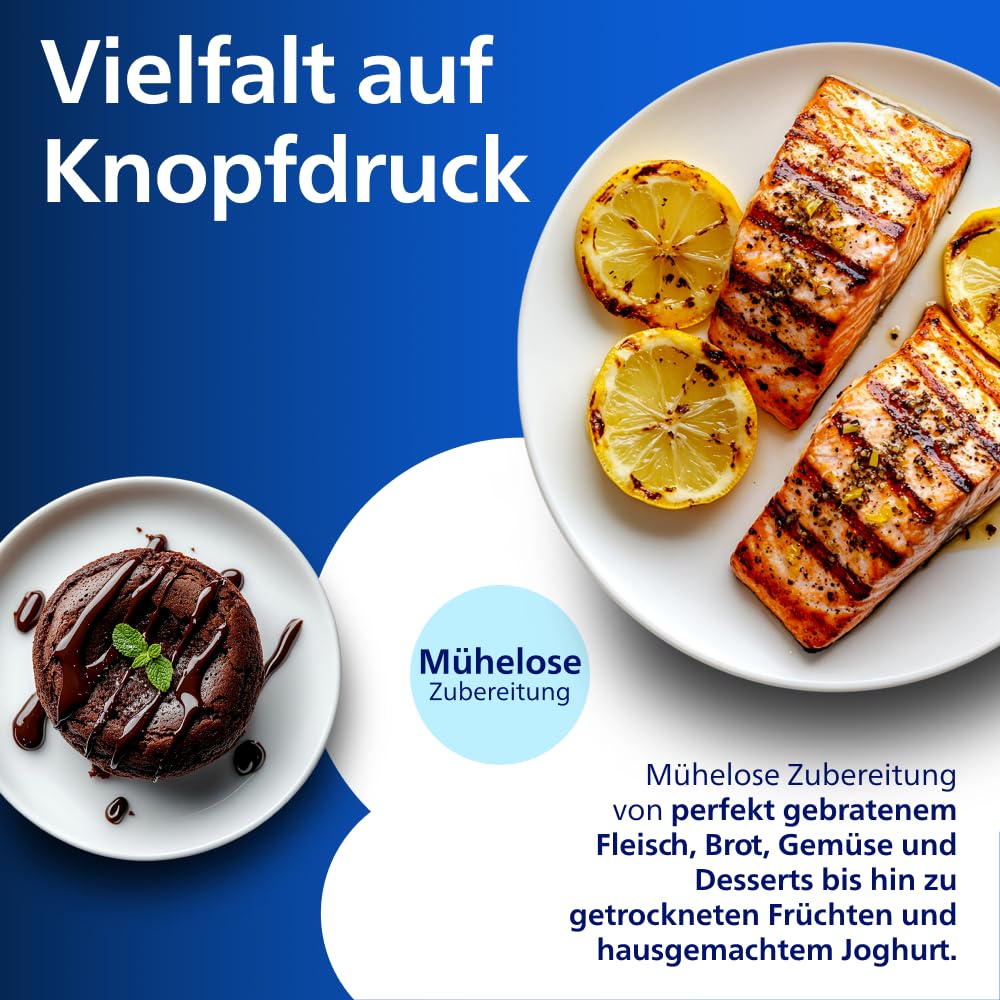 Philips Steam Airfryer 5000 Heißluftfritteuse, Silber, 9 L