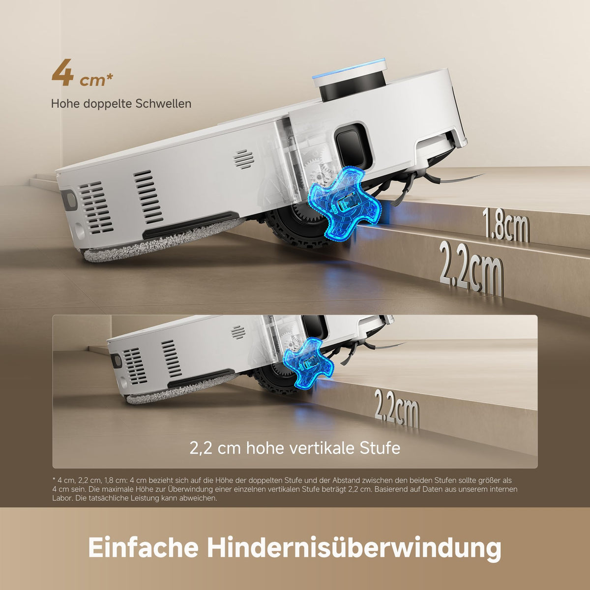 dreame L60 Ultra Saugroboter mit Wischfunktion, 35.000 Pa Saugkraft
