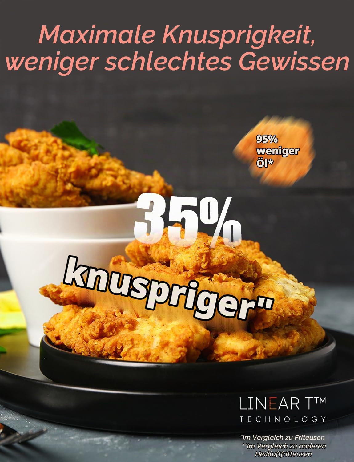 Nuwave Bravo XL Pro Air Freyer Kombigrill Toaster, neues ultraschnelles Konvektionssystem 2024, 35% knuspriger 2x gleichmäßiger, 142 voreingestellt, 50-500F, Sonde mehr