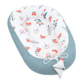 Babynest babynestchen neugeborene 90 x 50 cm baby nestchen tragbar nest für bett kinder kuschelnest coccon für jungen und mädchen fuchs salbei