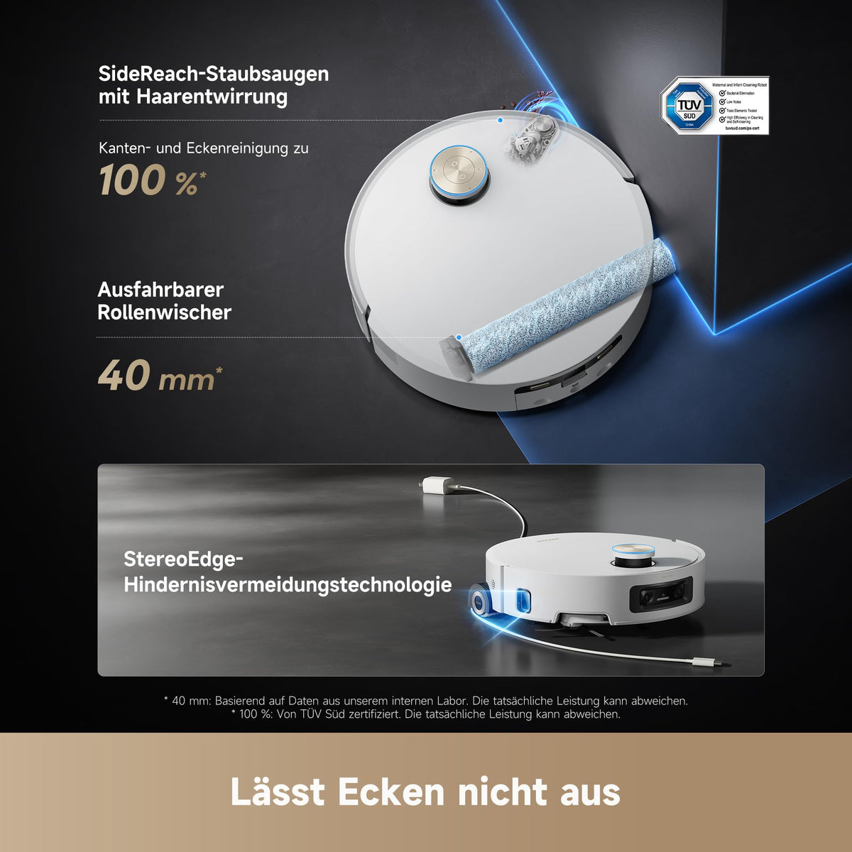 dreame Aqua10 Ultra Roller Complete Saugroboter mit AquaRoll-Wischmopp