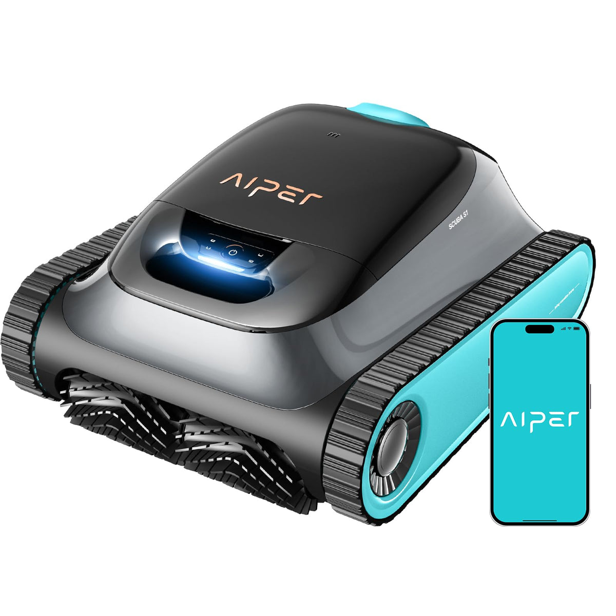 (2026 Upgrade) AIPER Scuba S1 Poolroboter Boden und Wand, Wasserlinienreinigung, Doppelfiltration, 270 Min Laufzeit, Intelligente Navigation, App-Steuerung & OTA-Updates für Einbau- und Aufstellpools