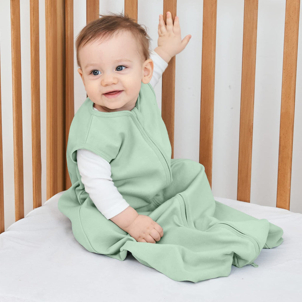 Yoofoss Schlafsack Baby Sommer 0.5 Tog - 2er Pack 67cm/0-6 Monate 100% Baumwolle Sommerschlafsack Babyschlafsack für Jungen Mädchen Neugeborene