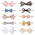 DRESHOW 10 Stück Baby Haarband Baby Stirnbänder Baby Mädchen Nylon Stirnband Neugeborene Kleinkinder Haarbänder und Bögen Kinder Haarschmuck