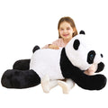 IKASA Groß Panda Kuscheltier Riesen Stofftier,Gross Plüschtier Riesige Plüsch Spielzeug 78cm Flauschige Jumbo Plüschtiere, Weich XXL XL Stofftiere Süße,Geschenk für Kinder (Schwarz, 78cm)