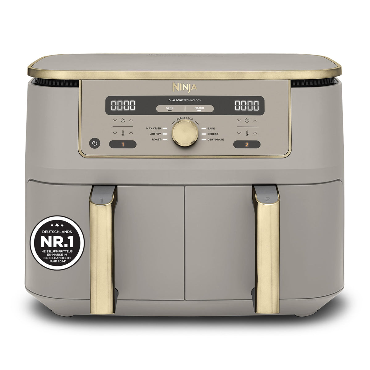 Ninja Dual Zone Digital Air Fryer, 2 Schubladen, 6-in-1, Heißluftfritteuse