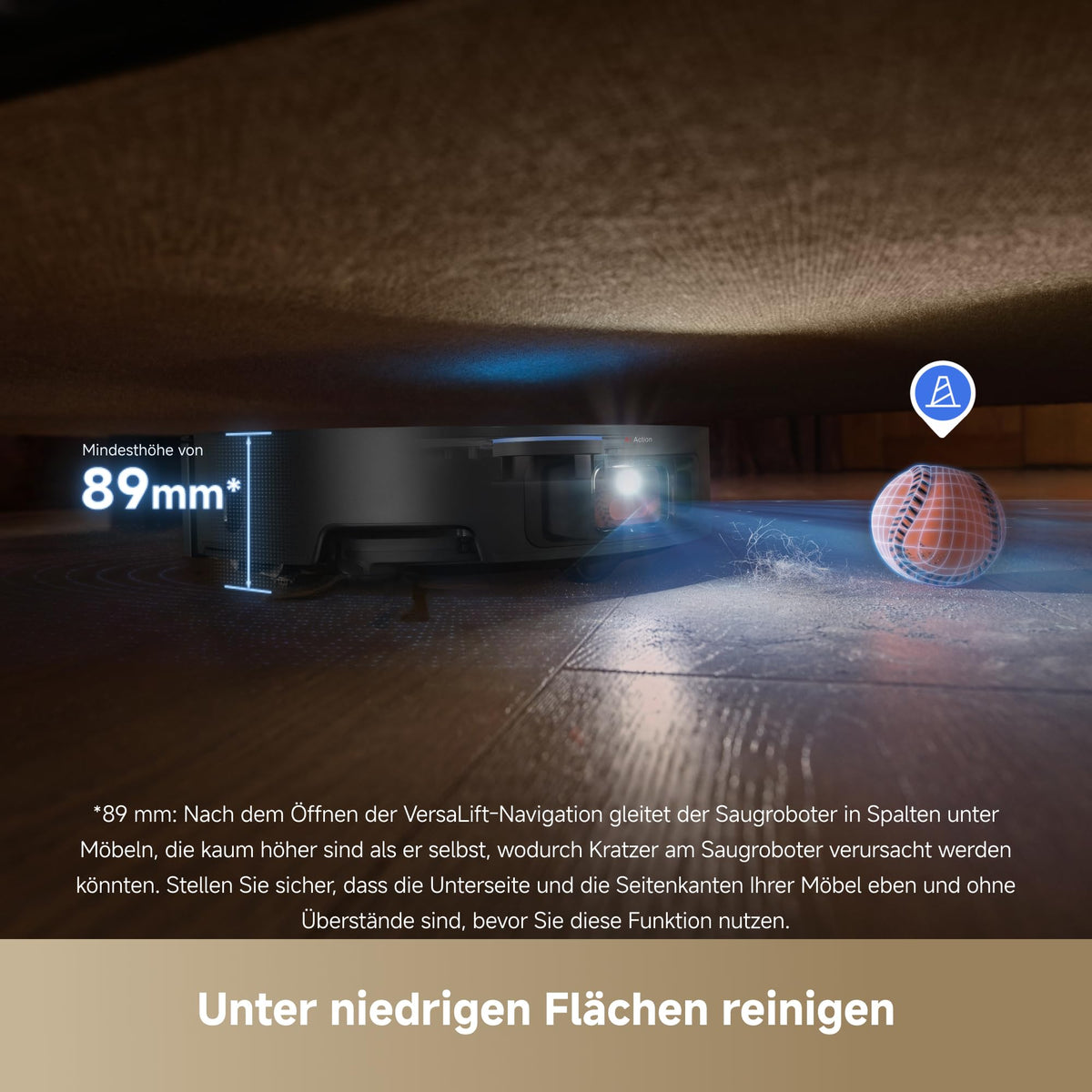 dreame X50 Master Saugroboter mit kompakter 24,9-cm-Basisstation