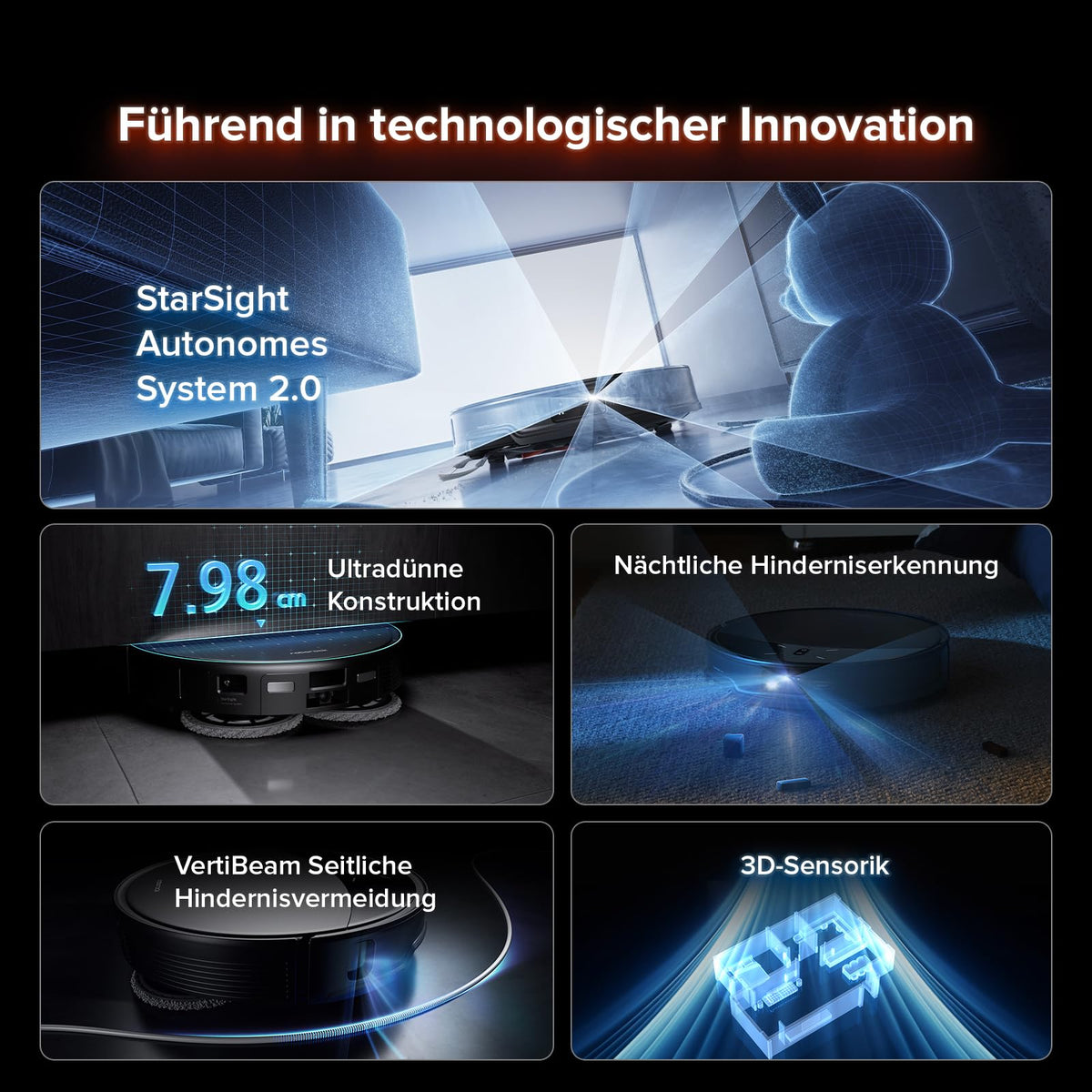 roborock Saros 10R Saugroboter mit Wischfunktion&angebbarem Wischmopp