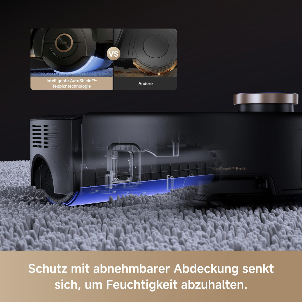 MOVA Z60 Ultra Roller Complete, HydroForce-Wischen, AutoShield-Tech Schwarz