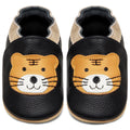 IceUnicorn Krabbelschuhe Baby Lauflernschuhe Jungen Mädchen Weicher Leder Babyhausschuhe Kleinkind Rutschfeste Lederschuhe Baby(Schwarzer Tiger, 12-18 Monate)