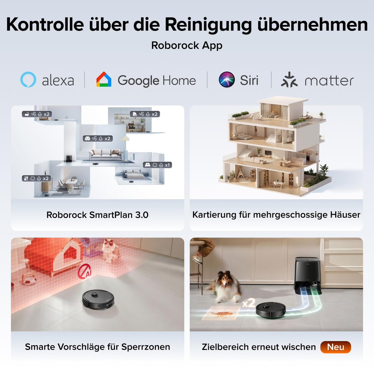 roborock Qrevo 2 Pro Saugroboter mit Wischfunktion, 25.000 Pa Saugkraft