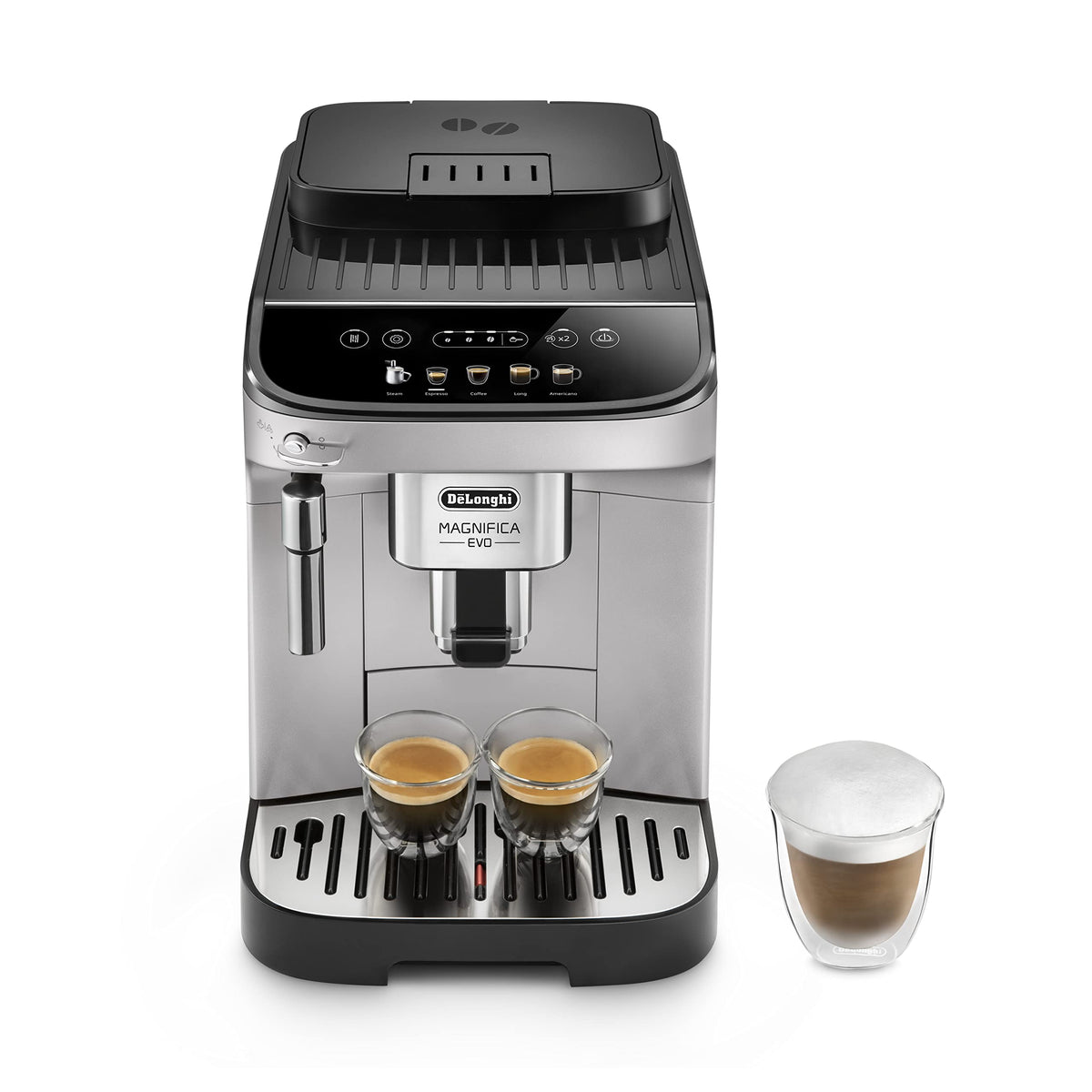 De'Longhi Magnifica Evo - Kaffeevollautomat 5 Getränke Silber
