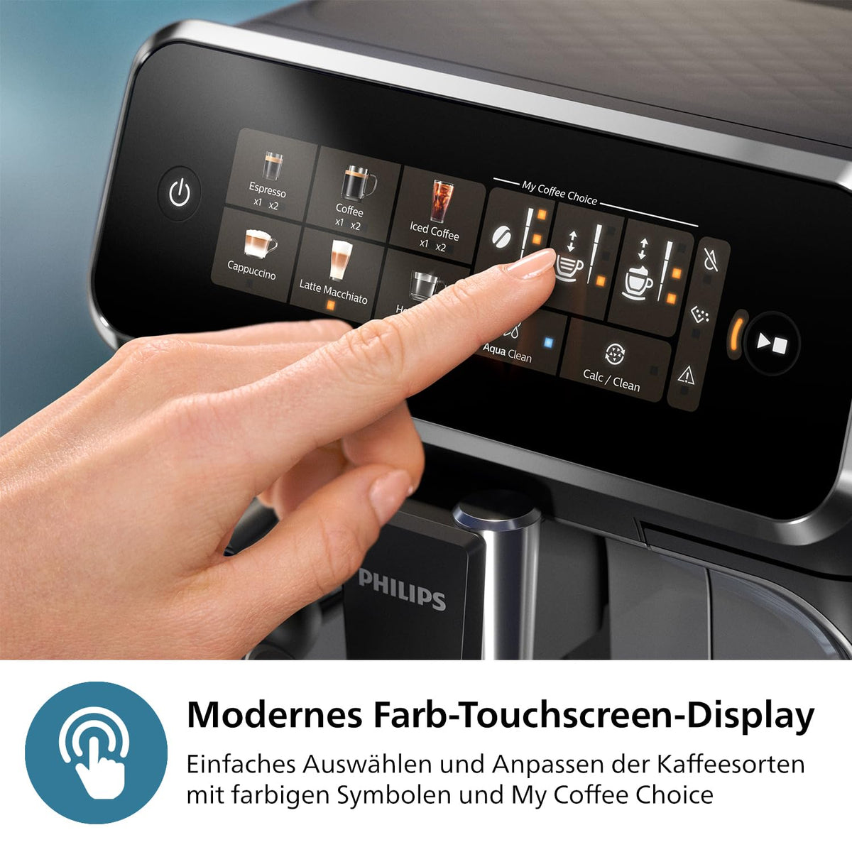 PHILIPS Kaffeevollautomat Panarello 3300 Serie, Schwarz, 5 Spezialitäten