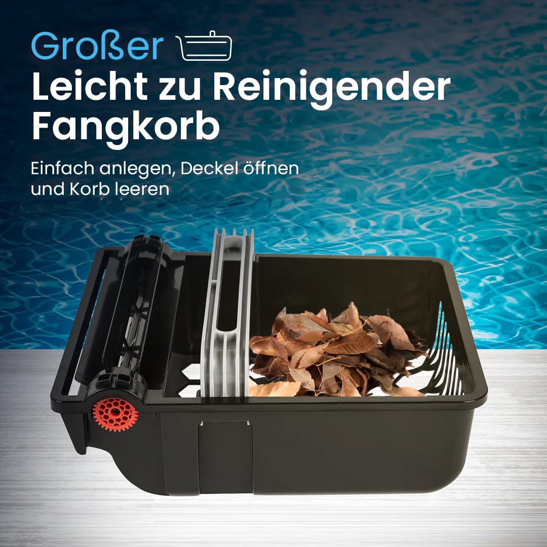 Betta SE Solar Pool Skimmer Roboter, Poolroboter Oberflächenreiniger – 30h Akku, Salzwasserbeständig, Smarte Hindernisvermeidung, 24/7 Automatische Reinigung (Weiß)
