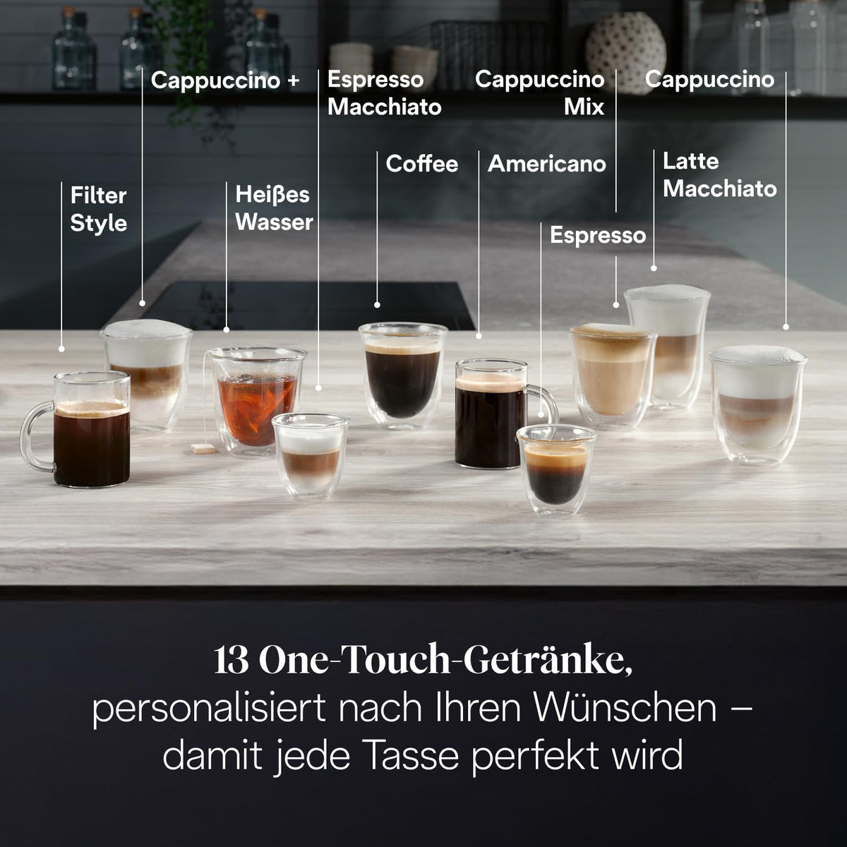 De'Longhi Magnifica Evo Next - Kaffeevollautomat 13 Getränke Titan