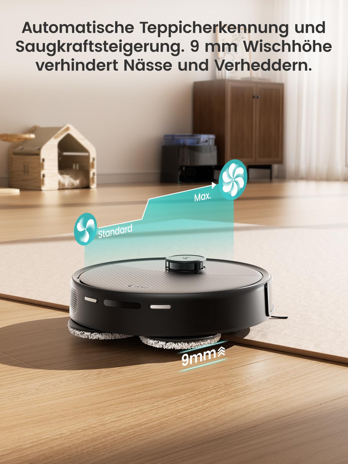 Lefant M3 Saugroboter mit Wischfunktion 45°C Heißwasser-Moppwäsche 12000Pa