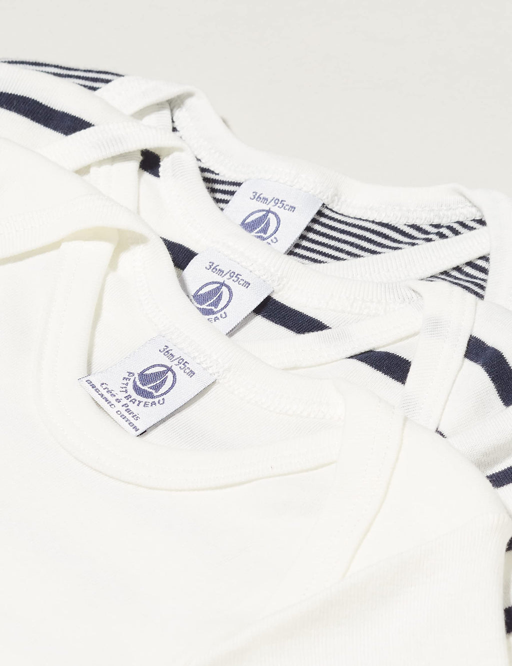 Petit Bateau Unisex BabyKurzarm-Body mit Streifen (3er Pack) , Variante 1, 3 Monate