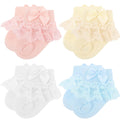 DRESHOW Säugling Spitze Schleife Socken Baby Rüschen Spitze Socken Neugeborene Kleinkinder Mädchen Socken Knöchel Kleid Socke