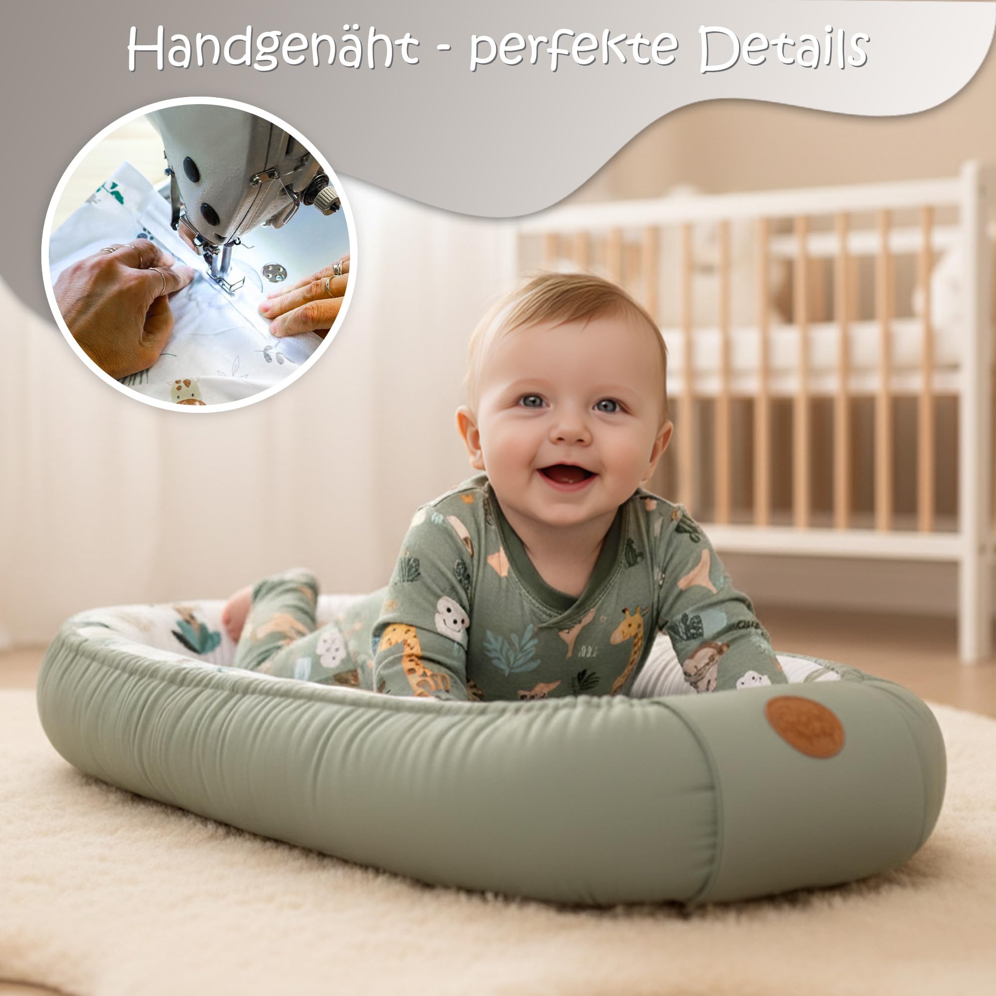 Babynest babynestchen neugeborene 90 x 50 cm baby nestchen tragbar nest für bett kinder kuschelnest coccon für jungen und mädchen galaxie